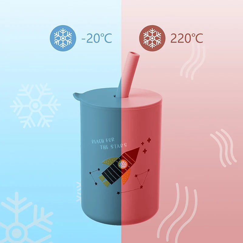 Leak proof Silicone Drinking Cup for Babies and Children